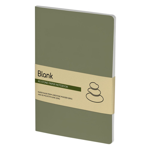 BLANK, a5 notebook, olive