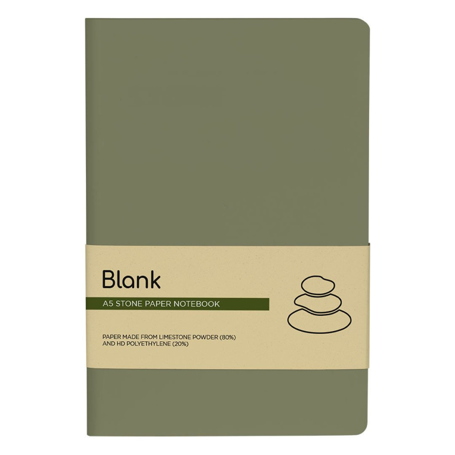 BLANK, a5 notebook, olive