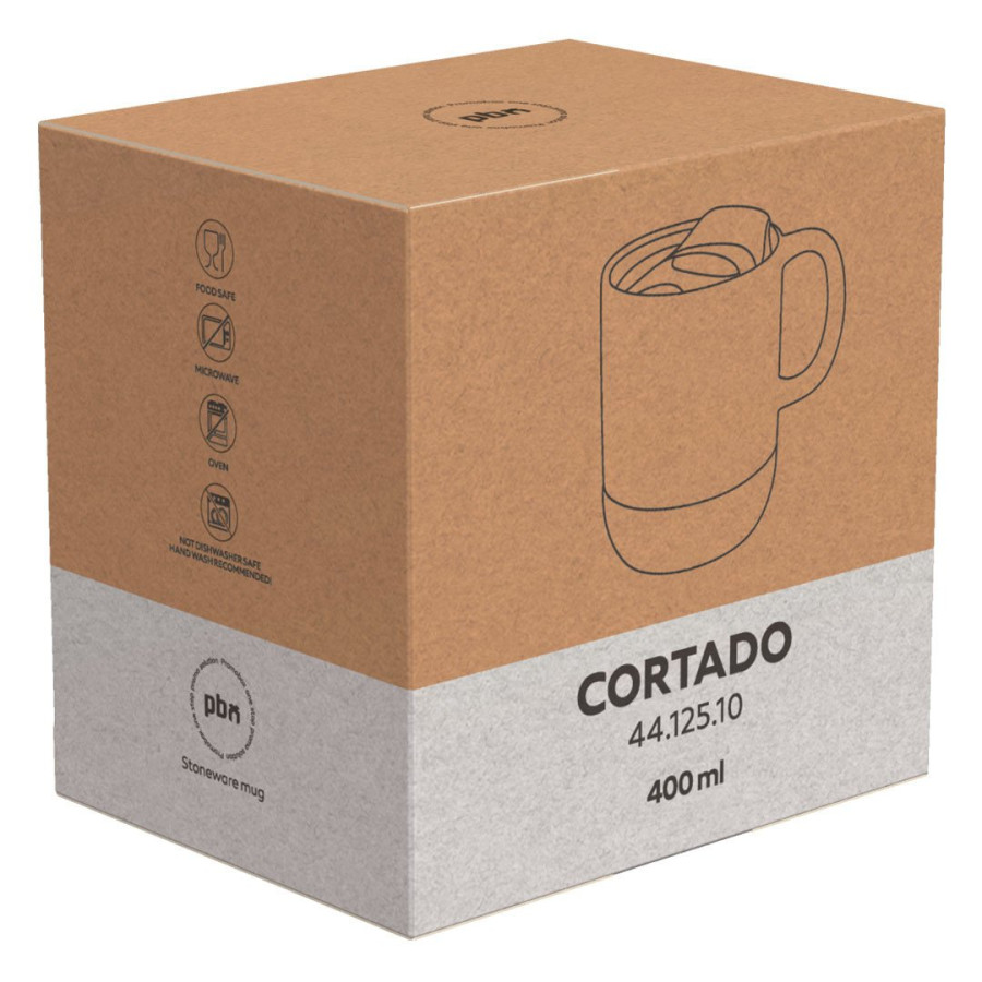 CORTADO, keramička šolja, 400 ml, crna
