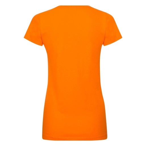 Fruit of the Loom, Ladies Sofspun, women's T-shirt, orange, 2XL