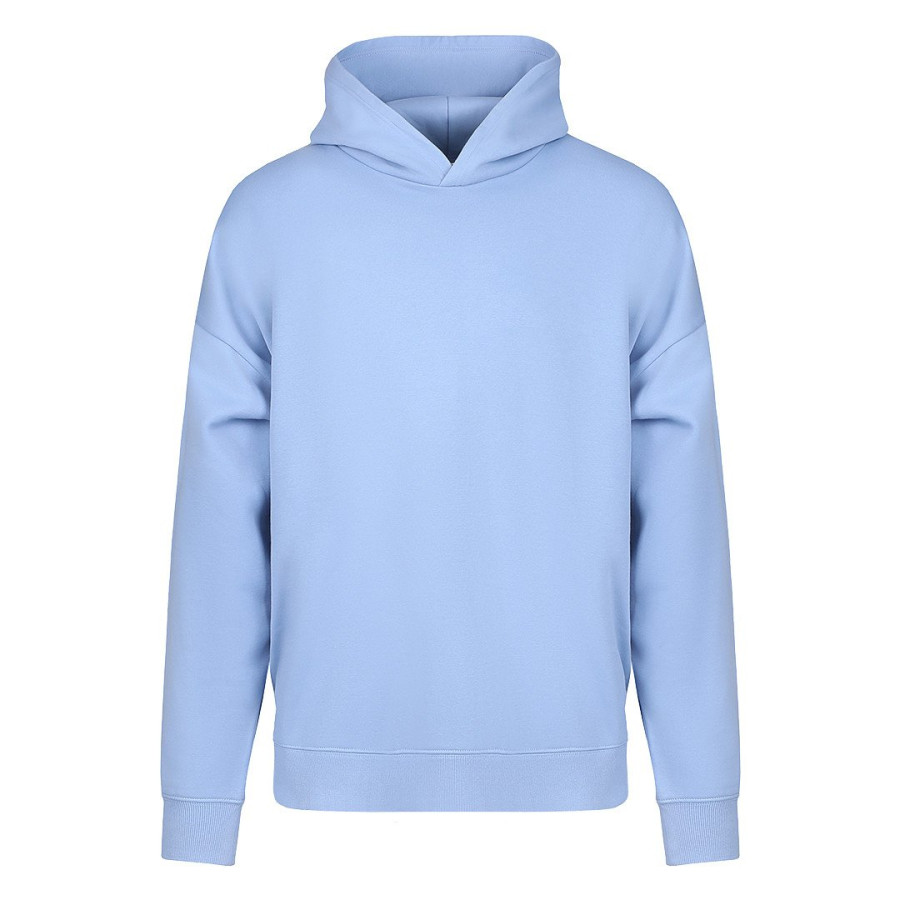 BIG HOODY, široka dukserica sa kapuljačom od organskog pamuka, 300 g/m2, svetlo plava