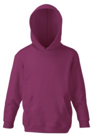 Fruit Of The Loom, Kids Classic Hooded Sweat, Kids Hoodie, Burgundy, 12-13