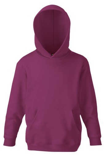 Fruit Of The Loom, Kids Classic Hooded Sweat, Kids Hoodie, Burgundy, 5-6