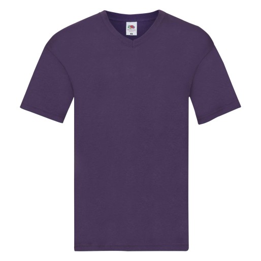 Fruit of the Loom, Original V-neck T, Men's V-neck T-shirt, Purple, 3XL