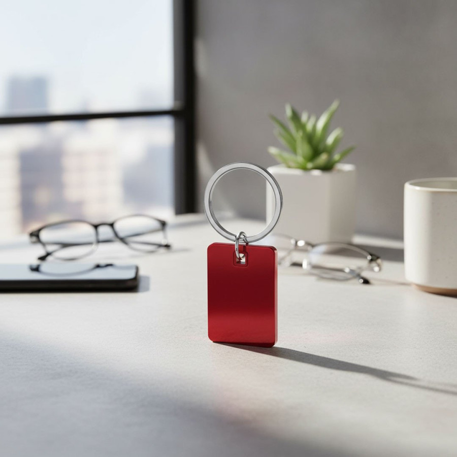 CUBINO COLORE, metal key holder, red