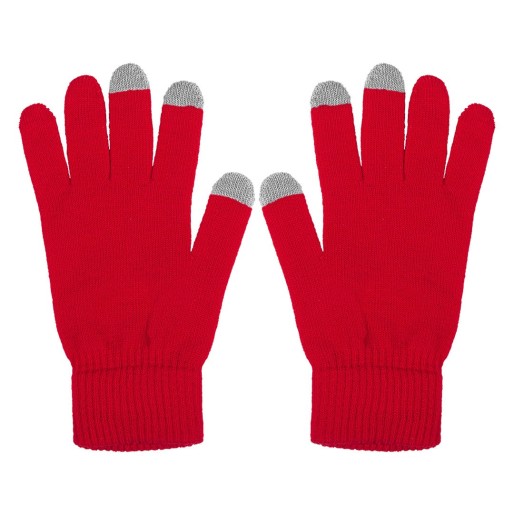TOUCH GLOVE, rukavice sa tri aktivna "touch" prsta, crveni, L/XL