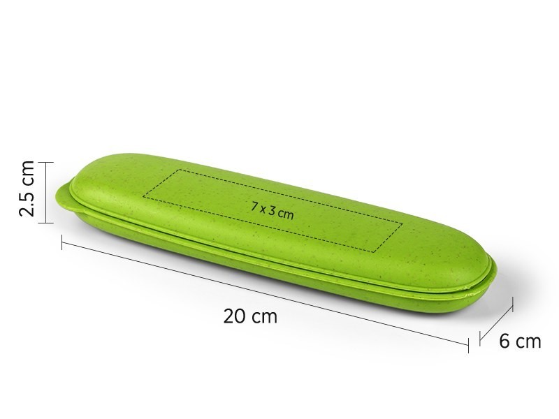 BRUNCH, eco set 3/1 spoon, fork and knife, kiwi