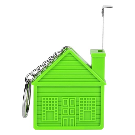 HOME, plastic key holder with measuring tape, 1 m, kiwi
