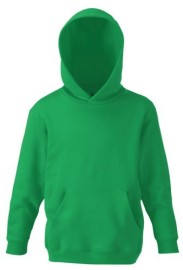 Fruit Of The Loom, Kids Classic Hooded Sweat, Kids Hooded Sweatshirt, kelly green, 9-11