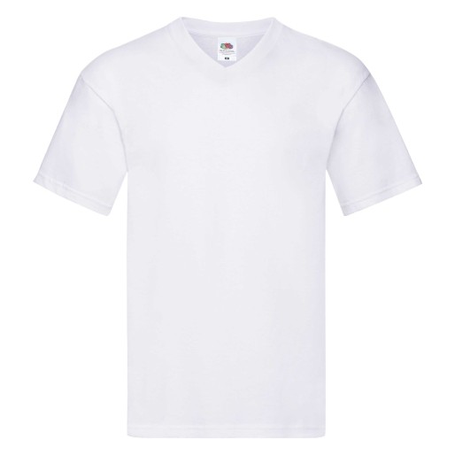 Fruit of the Loom, Original V-neck T, Men's V-neck Short Sleeve White, 5XL