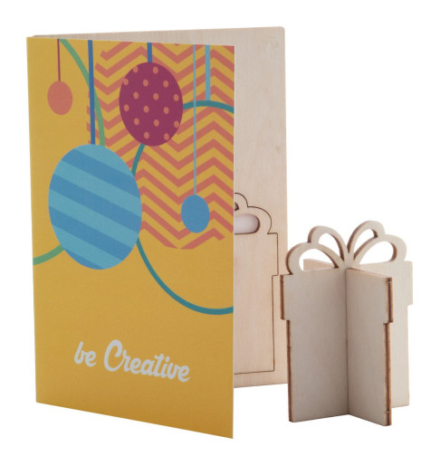 CreaX Christmas card, gift box