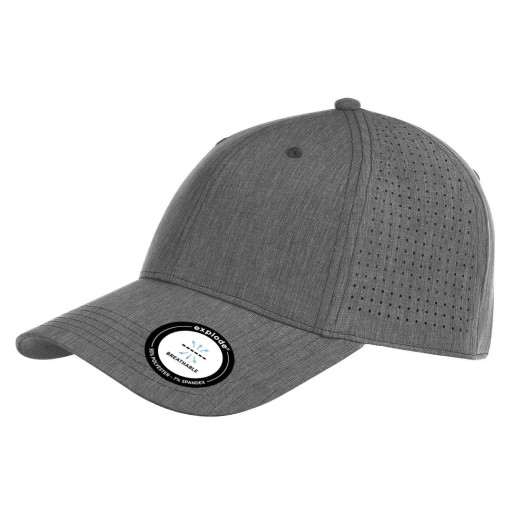 ROCKET, kačket sa 6 panela, čičak kopča, pepeljasti