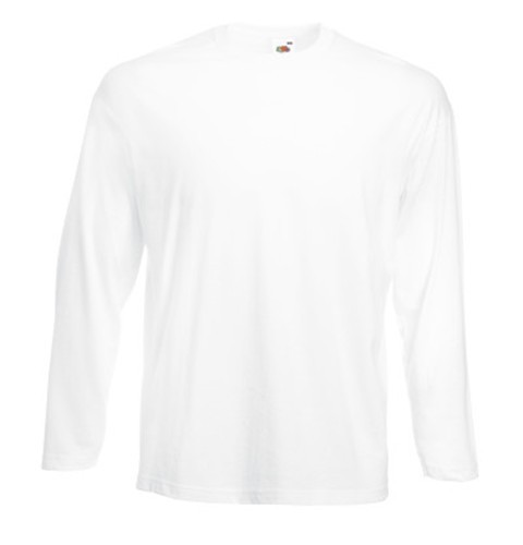 Fruit of the Loom, Valueweight, muška pamučna majica dugih rukava, bela, 2XL