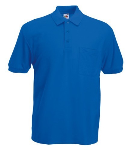 Fruit of the Loom, 65/35 Pocket Polo, Men's Pocket Polo Shirt, royal blue, S