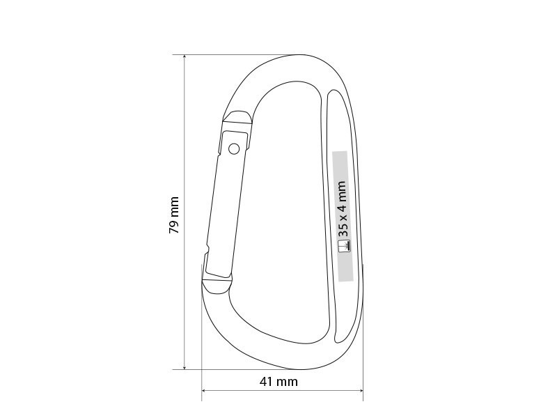 CARRY, aluminijumski privezak, keli zeleni