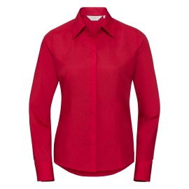 RUSSELL women's LS Pol-Cot Fit Ppln Shirt