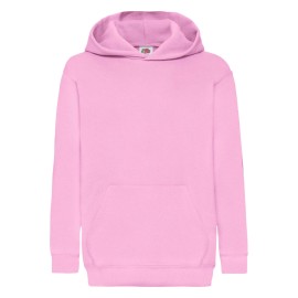 Fruit Of The Loom, Kids Classic Hooded Sweat, Hoodie, Pink, 5-6