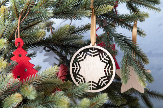 Lundamo Christmas tree ornament, snowflake