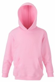 Fruit Of The Loom, Kids Classic Hooded Sweat, Hoodie, Pink, 9-11