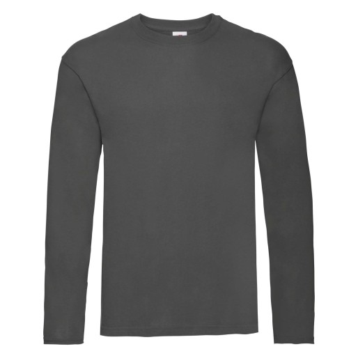 Fruit of the Loom, Original Long Sleeve T, Men's Long Sleeve T-Shirt, Light Graphite, S