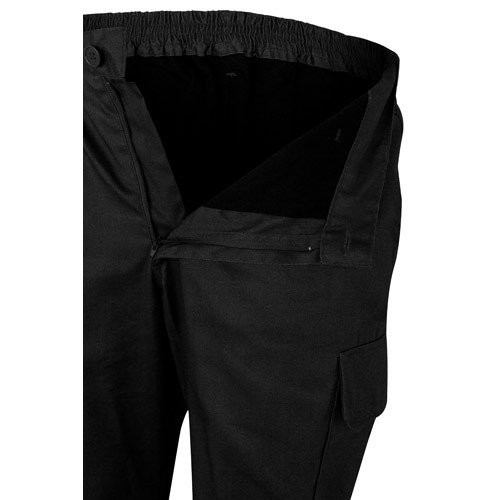 VL ATHENA. Two-tone twill trousers (210g/m²), lined, multi-pocket, in cotton (20%) and polyester (80%)