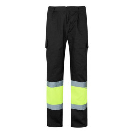 VL ATHENA. Two-tone twill trousers (210g/m²), lined, multi-pocket, in cotton (20%) and polyester (80%)