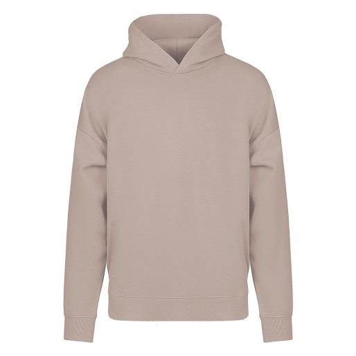 BIG HOODY, unisex oversized organic cotton hooded sweatshirt, 300 g/m2, light brown