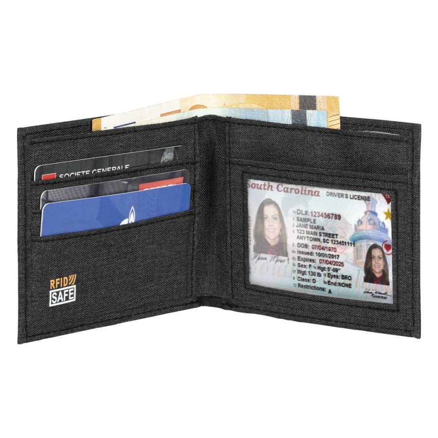 CASH PLUS, rfid wallet, black