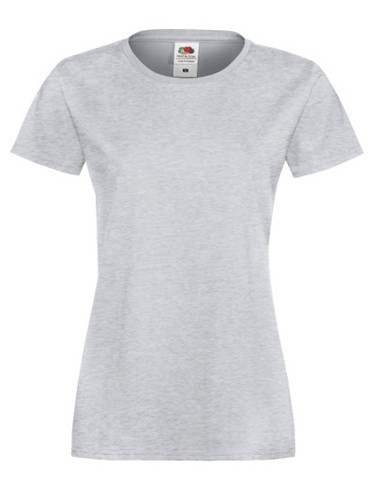 Fruit of the Loom, Ladies Sofspun, Women's T-shirt, Ash Gray, M