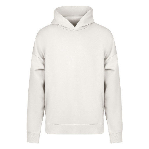 BIG HOODY, unisex oversized organic cotton hooded sweatshirt, 300 g/m2, off white