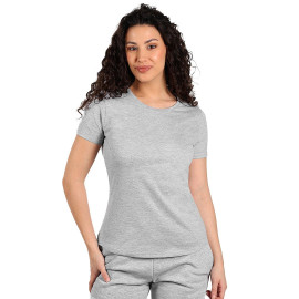 TARGET LADY, women's t-shirt, 100% cotton, slim fit, ash