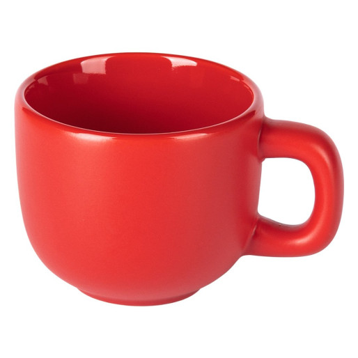 TOTEM MINI, set of two stoneware espresso cups and saucers, 2 x 85 ml, red