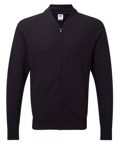 Fruit Of The Loom Lightweight Baseball Sweat Jacket, Lightweight Dusk With Cipzar
