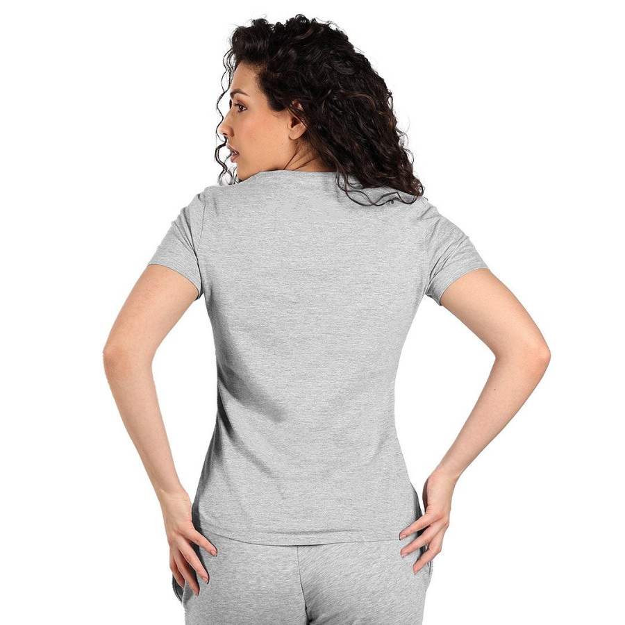 TARGET LADY, women's t-shirt, 100% cotton, slim fit, ash