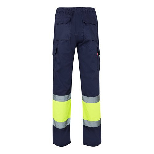 VL ATHENA. Two-tone twill trousers (210g/m²), lined, multi-pocket, in cotton (20%) and polyester (80%)