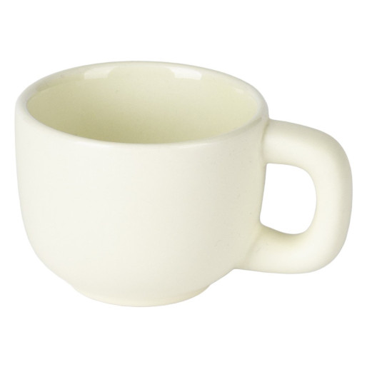 TOTEM MINI, set of two stoneware espresso cups and saucers, 2 x 85 ml, beige