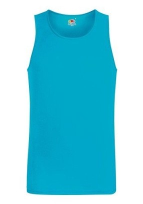 Fruit of the Loom, Performance Vest, Sports Athletic T-Shirt for Men, Azure Blue, XL