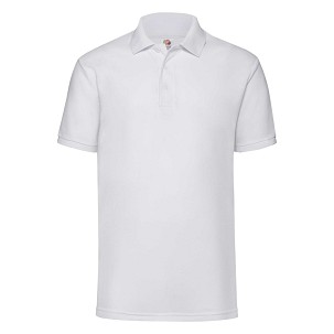 Fruit of the Loom, 65/35, polo shirt for men, white, XL