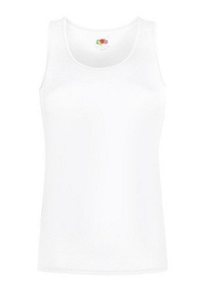 Fruit of the Loom, Ladies Performance Vest, Sports Athletic T-Shirt for Women, White, L