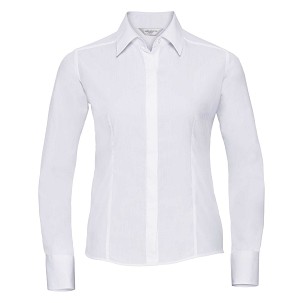 RUSSELL women's LS Pol-Cot Fit Ppln Shirt