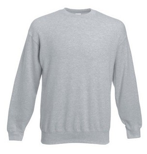 Fruit of the Loom, Classic Set-in Sweat, klasični muški duks, pepeljasto siva, L