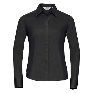 RUSSELL women's LS Pol-Cot Fit Ppln Shirt