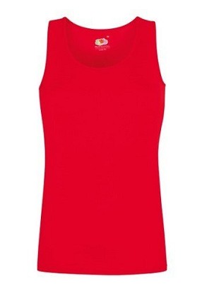 Fruit of the Loom, Ladies Performance Vest, Sports Athletic T-Shirt for Women, Red, S