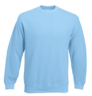 Fruit of the Loom, Classic Set-in Sweat, klasični muški duks, nebesko plava, S