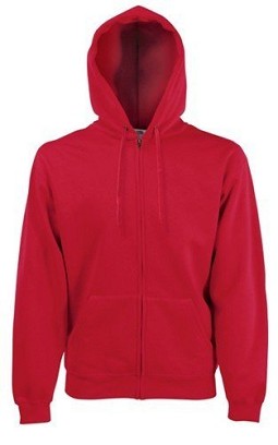 Fruit of the Loom, Classic Hooded Sweat Jacket, men's hooded sweatshirt, red, S
