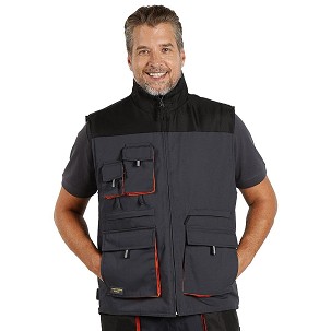 HAMMER VEST, workwear bodywarmer dark gray