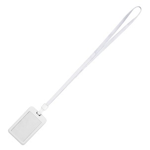 CARTER, ID card holder with polyester lanyard, white