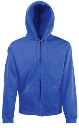 Fruit of the Loom, Classic Hooded Sweat Jacket, unisex duks sa kapuljačom i cibzarom, royal plava, XL