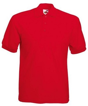 Fruit of the Loom, 65/35, polo shirt for men, red, XL