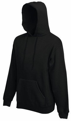Fruit of the Loom, Classic Hooded Sweat, klasični muški duks sa kapuljačom, crna, 2XL